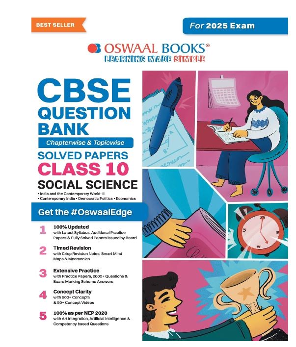 Oswaal CBSE Question Bank Class 10 Social Science, Chapterwise and Topicwise Solved Papers For Board Exams 2025